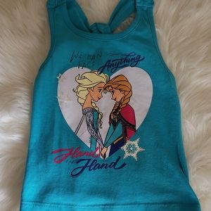 Disney Frozen Elsa Baby Girl Blue Top Size 4T